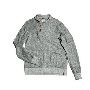 Scotch & Soda Gray Sweatshirt with Toggle Button Detail
